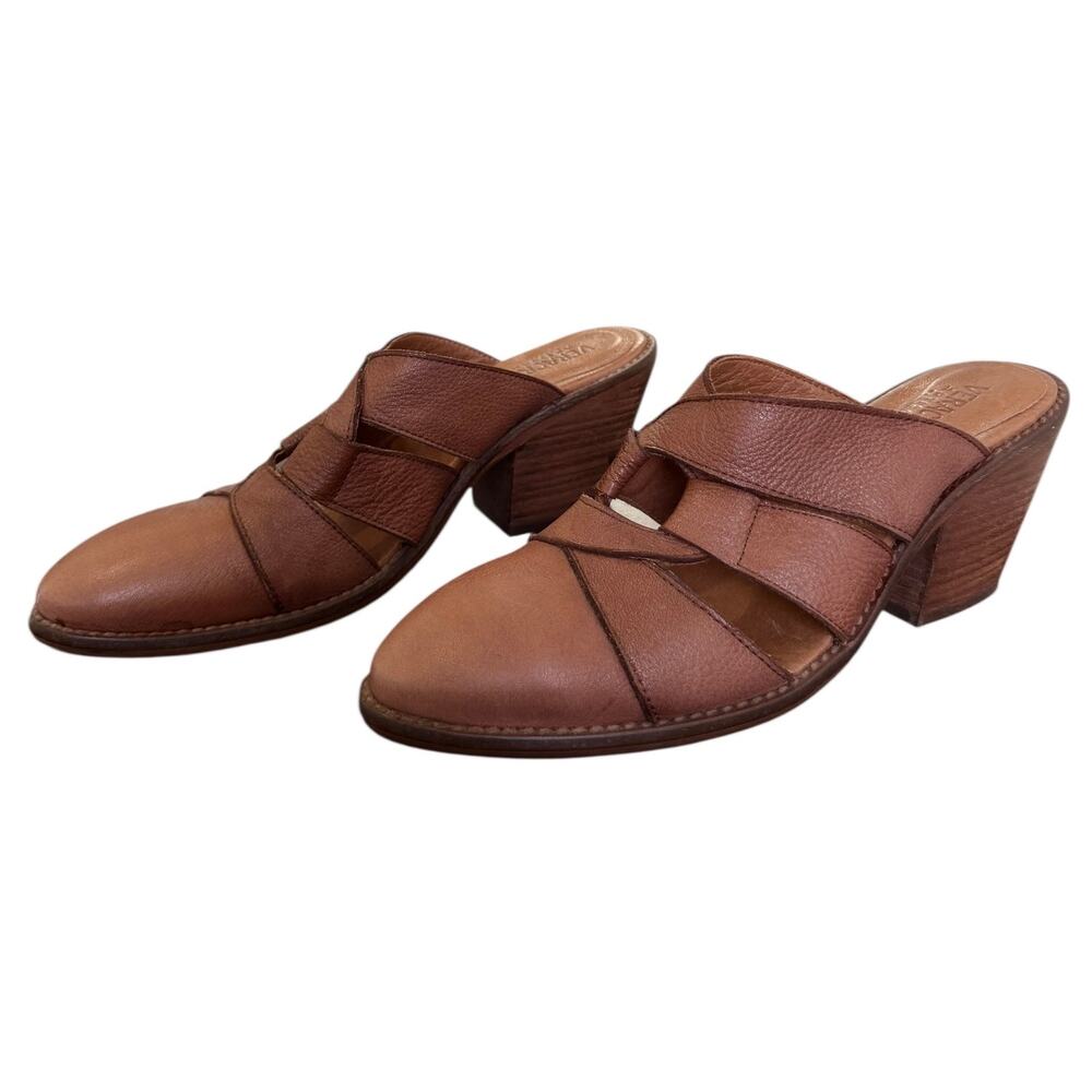 Sundance Veracruz Rinjani Leather Mules Heeled Clogs Brown EU 38 US 7.5-8 Boho - Picture 6 of 11